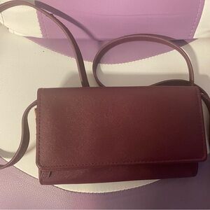 Elegant Burgundy Crossbody Bag wallet